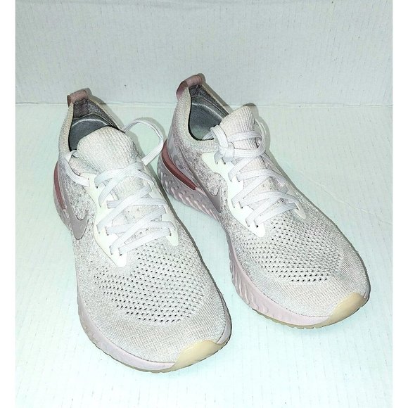 Nike Shoes - Nike Women's Epic React Flyknit Running Shoes Pearl Pink Sneakers 8.5